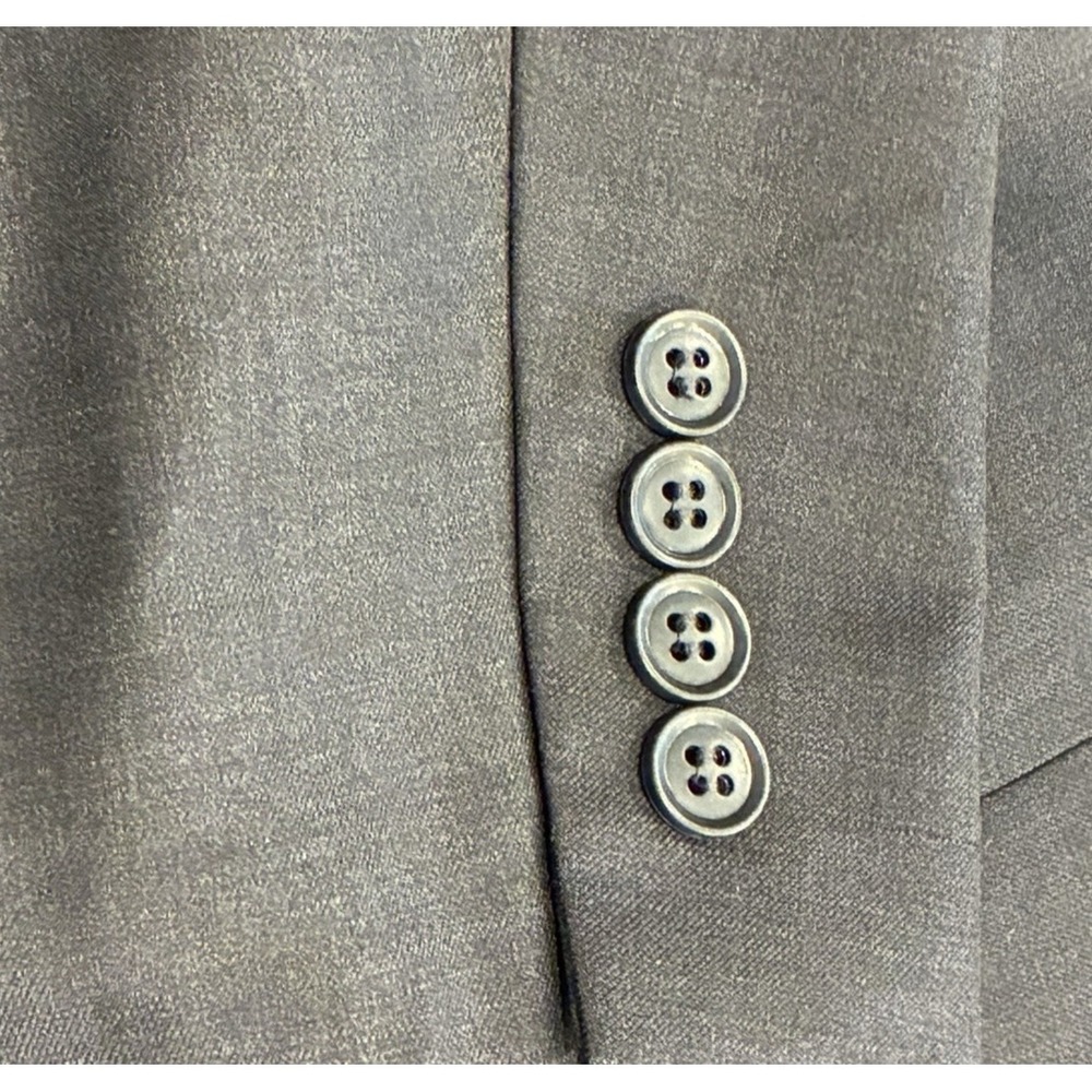 Santorelli Linea Blu Blazer 100% Super 140s ExtraFine Merino Wool Men 42R Black - Picture 5 of 16